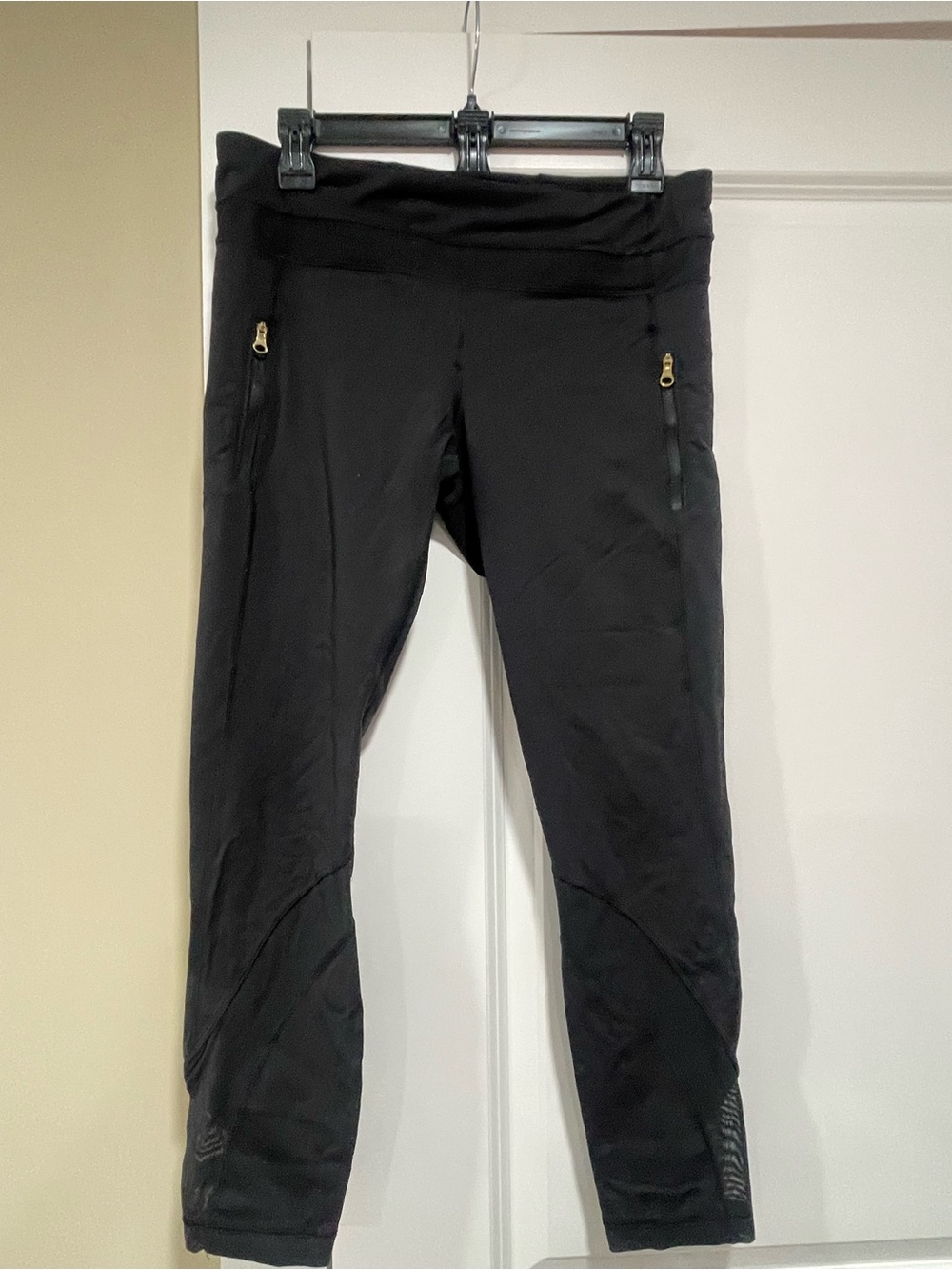 lululemon athletica Black Leggings with Gold Zippers
